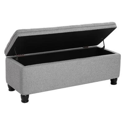 Opvouwbare zitbank met opbergruimte en comfortabele bekleding, Lichtgrijs