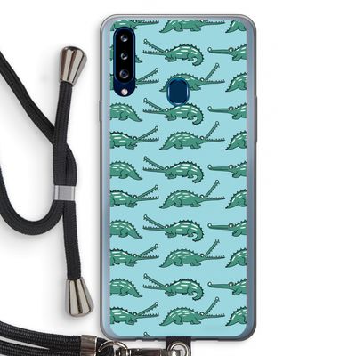 Kroko: Samsung Galaxy A20s Transparant Hoesje met koord