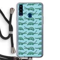 Kroko: Samsung Galaxy A20s Transparant Hoesje met koord