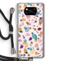 Terrazzo Memphis Pink: Xiaomi Poco X3 NFC Transparant Hoesje met koord