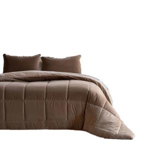 Zavelo Easy All-in-one Dekbed zonder Overtrek Velvet Taupe - Met Kussenslopen-Lits-Jumeaux (240x200 cm)