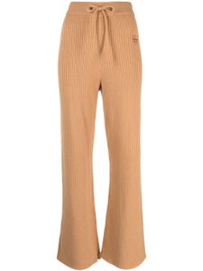 CHOCOOLATE pantalon ample à design nervuré - Marron