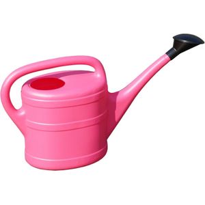 Roze gieter met broeskop 5 liter