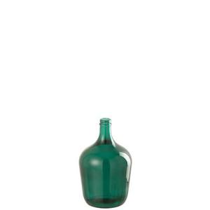 J-Line vaas Fles - glas - groen - 30 cm hoog