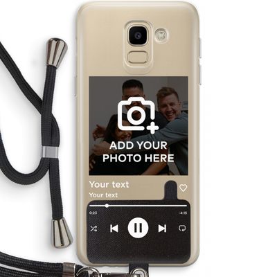 Music Player: Samsung Galaxy J6 (2018) Transparant Hoesje met koord