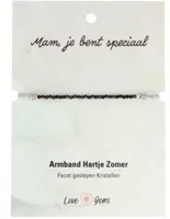 Edelsteen Armband Zwarte Toermalijn Hartje Zomer - Love Gems - thumbnail