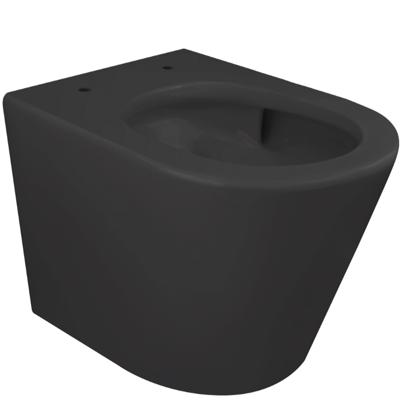 Wandcloset BWS Astev Rimless Tornado Flush Mat Zwart Boss & Wessing