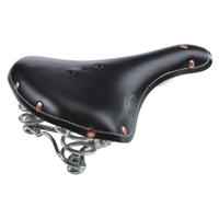 Selle Monte Grappa Monte grappa zadel m/veer old frontiers classic leer zwart