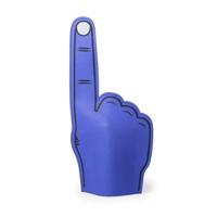 Foam Hand met Wijzende Vinger - Blauw - 25 x 50 cm - Schuimrubber - Supportershand