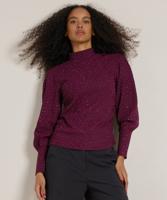 glitter top met hoge hals