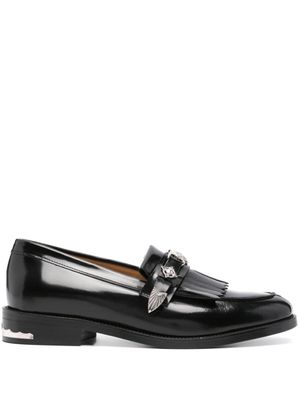 Toga Virilis mocassins en cuir à détails de clous - Noir