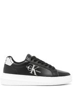 Calvin Klein Jeans baskets en cuir à logo imprimé - Noir