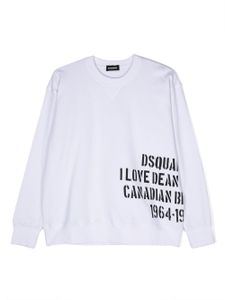 DSQUARED2 KIDS sweat à logo imprimé - Blanc