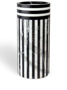 Editions Milano vase Bloom 1 en marbre (15 cm) - Noir