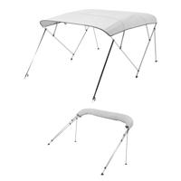 VEVOR Bimini Top Boothoes Bootdak Zonnescherm 4 Bogen 201-213cm Lichtgrijs