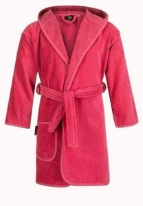 Badrock Kinderbadjas fuchsia roze met naam borduren