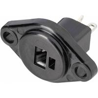 BKL Electronic 0205012 Luidsprekerconnector Flensbus, contacten recht Aantal polen: 2 Zwart 1 stuk(s)