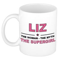 Liz The woman, The myth the supergirl cadeau koffie mok / thee beker 300 ml Liz The woman, The myth the supergirl cadeau koffie mok / thee beker 300 ml