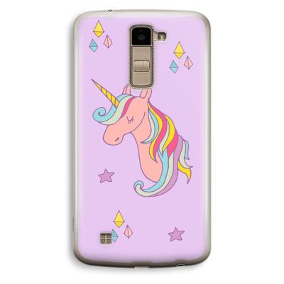 Roze eenhoorn: LG K10 (2016) Transparant Hoesje