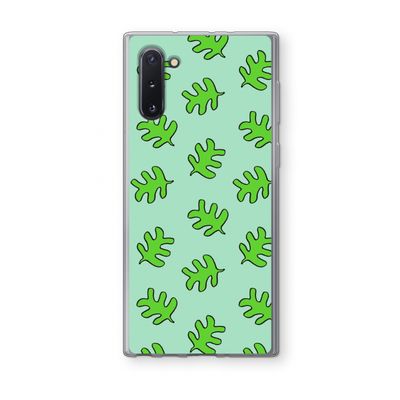 Groene blaadjes: Samsung Galaxy Note 10 Transparant Hoesje
