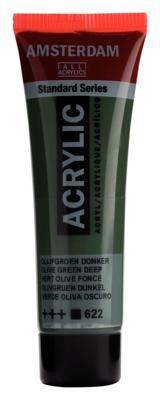 Royal Talens Amsterdam Standard Series Acrylverf Tube 20 ml - Olijfgroen Donker 622