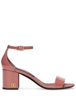 Dolce & Gabbana sandales en cuir verni - Rose