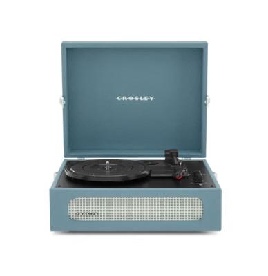 Crosley Voyager Portable Retro Platenspeler - Washed Blue BLUETOOTH IN/OUT
