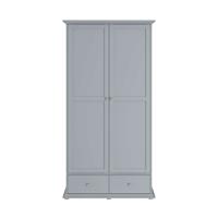 Leen Bakker - Kledingkast Margaux - 202x104x53 Cm - Spaanplaat - Grijs