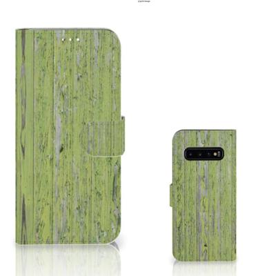 Samsung Galaxy S10 Plus | Book Style Case | Green Wood