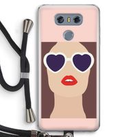 Red lips: LG G6 Transparant Hoesje met koord