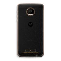 Geometrische lijnen zwart: Motorola Moto Z Force Transparant Hoesje
