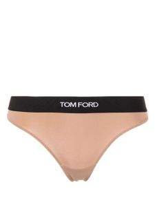 TOM FORD string à bande logo - Tons neutres