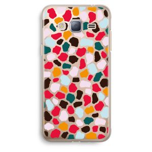 Colored Giraffe: Samsung Galaxy J3 (2016) Transparant Hoesje