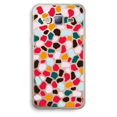 Colored Giraffe: Samsung Galaxy J3 (2016) Transparant Hoesje