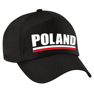 Poland supporter pet / cap Polen zwart Kids