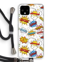 Pow Smack: Pixel 4 Transparant Hoesje met koord
