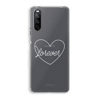 Forever heart pastel: Sony Xperia 10 III Transparant Hoesje