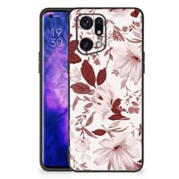 Kleurrijke Telefoonhoesje OPPO Find X5 Pro Watercolor Flowers
