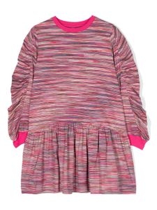 Missoni Kids short chiné à logo imprimé - Rose