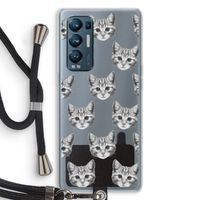 Kitten: Oppo Find X3 Neo Transparant Hoesje met koord