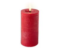 Lumineo LED kaars kerstrood/warm wit 7x15cm Lumineo LED kaars kerstrood/warm wit 7x15cm