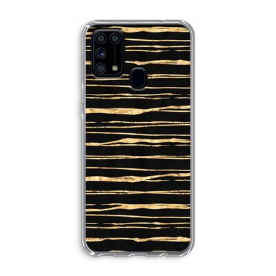 Gouden strepen: Samsung Galaxy M31 Transparant Hoesje