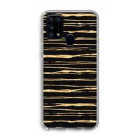 Gouden strepen: Samsung Galaxy M31 Transparant Hoesje