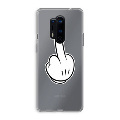 Middle finger white: OnePlus 8 Pro Transparant Hoesje