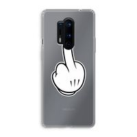 Middle finger white: OnePlus 8 Pro Transparant Hoesje Middle finger white: OnePlus 8 Pro Transparant Hoesje