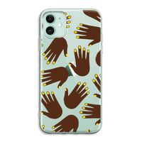 Hands dark: iPhone 11 Transparant Hoesje
