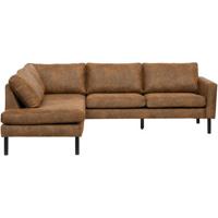Hoekbank Collin links - cognac - Leen Bakker