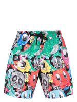 Philipp Plein short de bain à logo Monsters imprimé - Noir - thumbnail