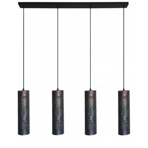 Freelight Hanglamp Forato 4 lichts L 120 cm bruin zwart