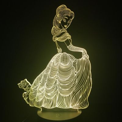 3D LED LAMP - Prinses - Ontwerp-zelf.nl